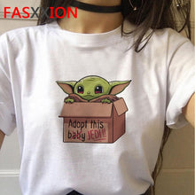 Load image into Gallery viewer, Baby Yoda Mandalorian T Shirt Men/women