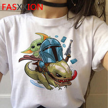 Load image into Gallery viewer, Baby Yoda Mandalorian T Shirt Men/women